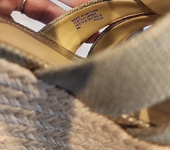 Michael Kors Women's Tan Strappy Wedge Sandals - Picture 7 of 7